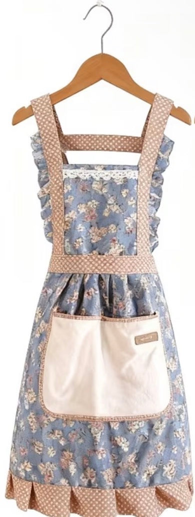 BLUE FLORAL APRON