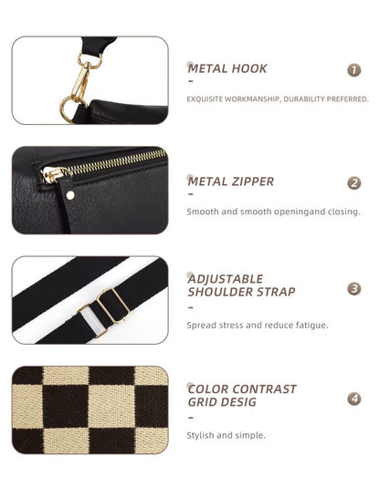CHECKERED CROSSBODY BAG