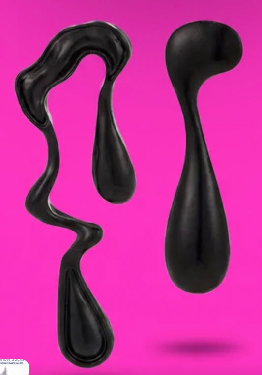 MATTE BLACK LIQUID METAL EARRINGS