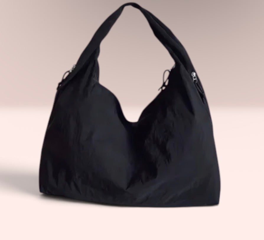 BLACK BOHO SHOULDER BAG