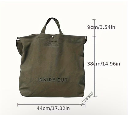 MILITARY GREEN SHOULDER/CROSSBODY/TOTE BAG