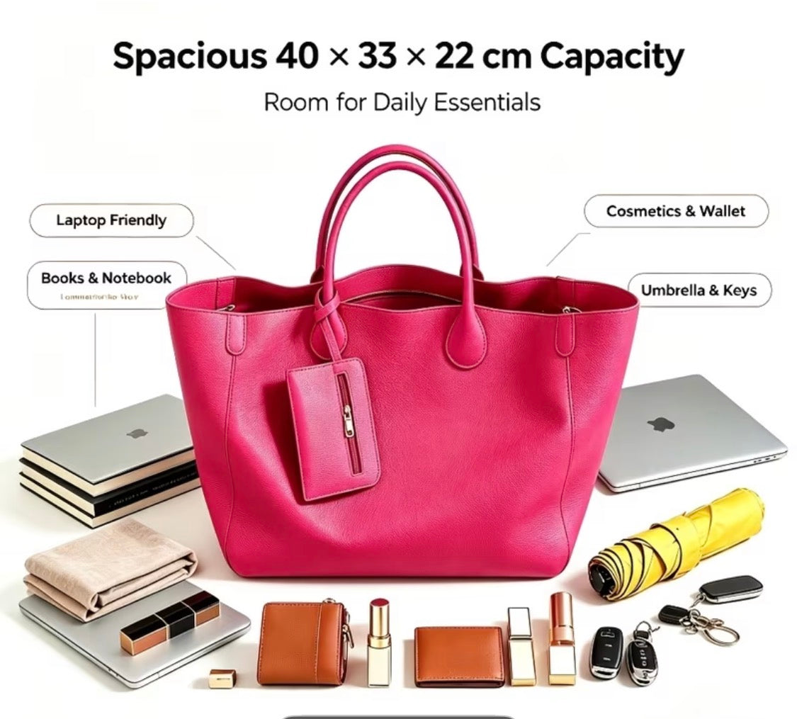 STYLISH ROSE RED TOTE BAG