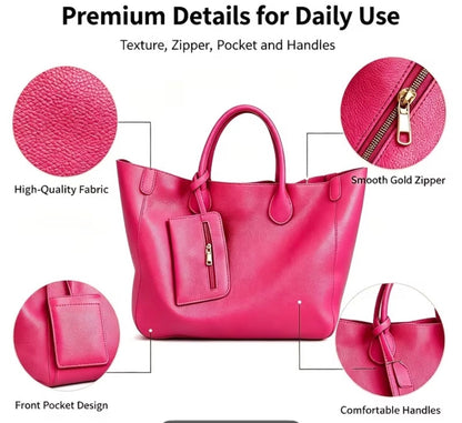 STYLISH ROSE RED TOTE BAG