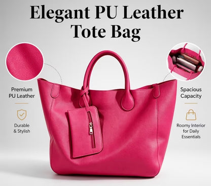 STYLISH ROSE RED TOTE BAG