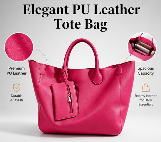 STYLISH ROSE RED TOTE BAG