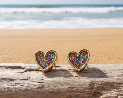 CONFETTI HEART EARRINGS