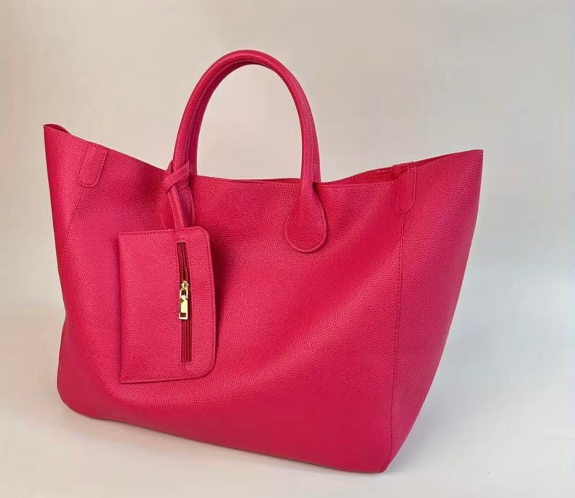 STYLISH ROSE RED TOTE BAG