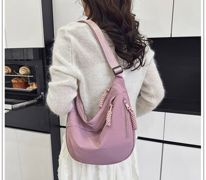 PINK NYLON CROSSBODY BAG