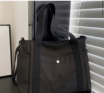 BLACK CANVAS TOTE BAG