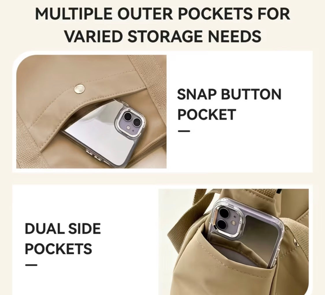 TAN CANVAS TOTE BAG