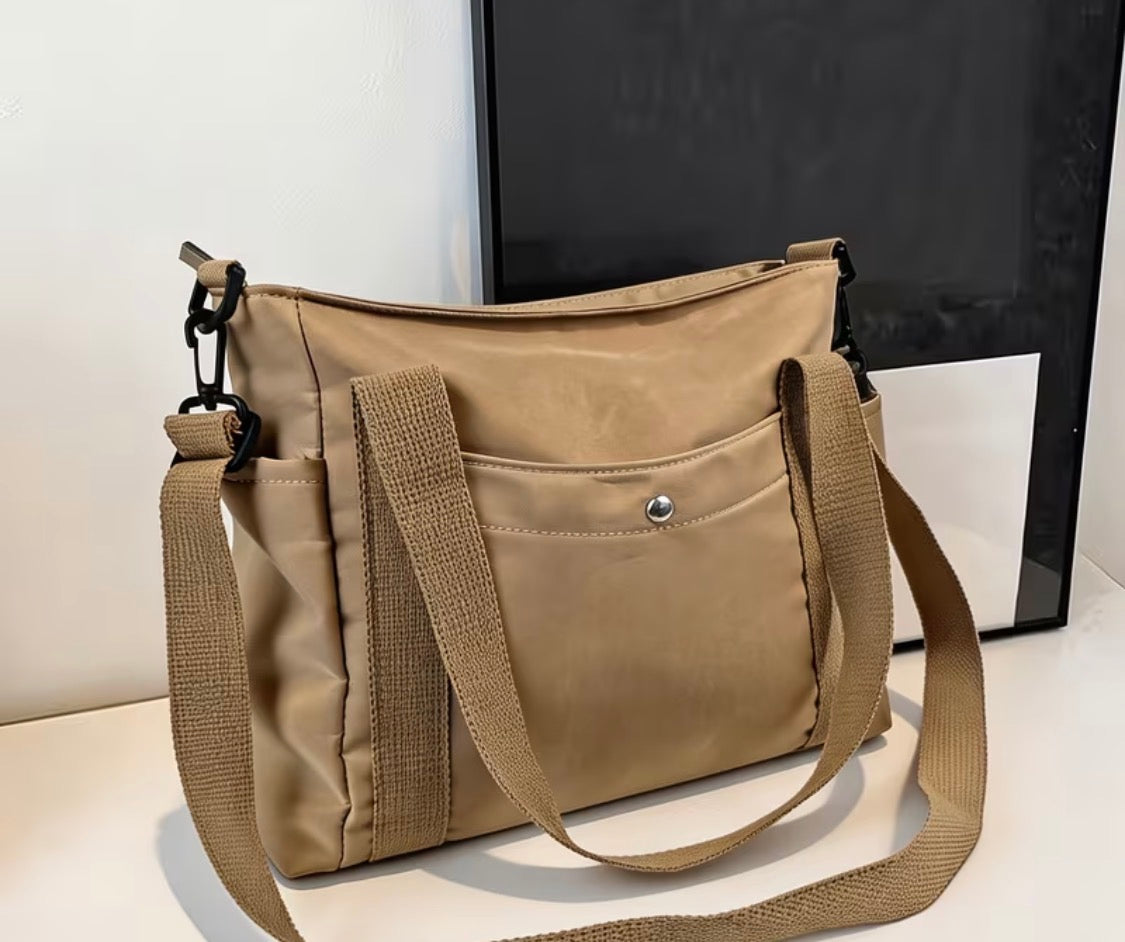TAN CANVAS TOTE BAG