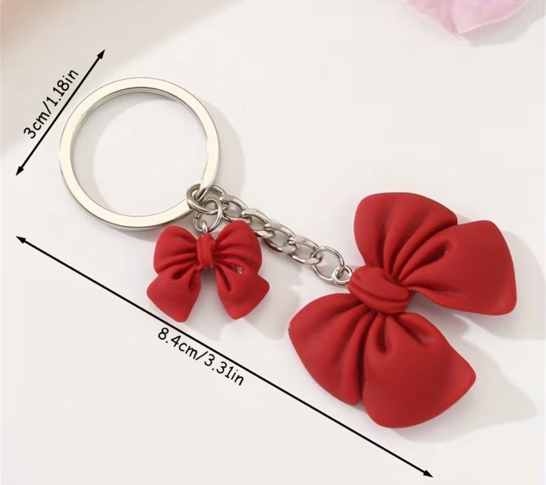 PINK BOW KEY CHAIN