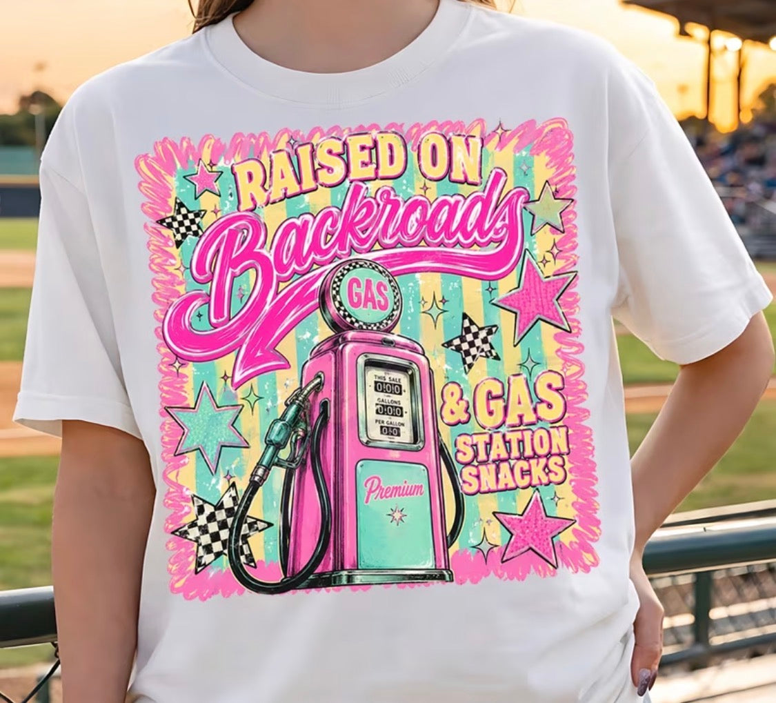 "RAISED ON BACKROADS" T-SHIRT