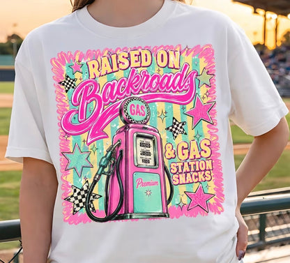 "RAISED ON BACKROADS" T-SHIRT