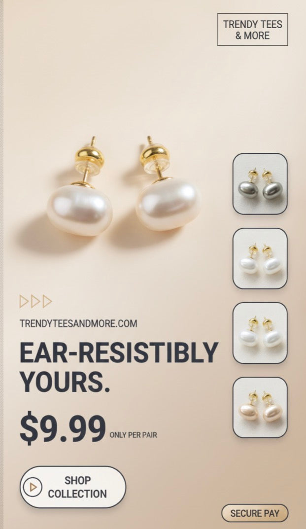 CUTE STUD EARRINGS- 3 PAIRS