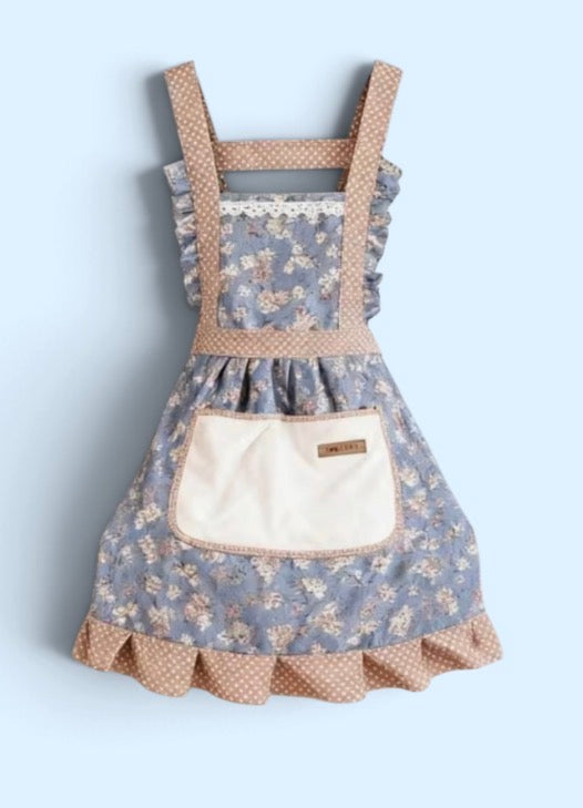 BLUE FLORAL APRON