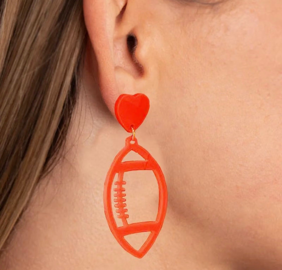 Football Drop Earrings | Game Day Jewelry