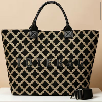 Rhombus Color Block Tote Bag