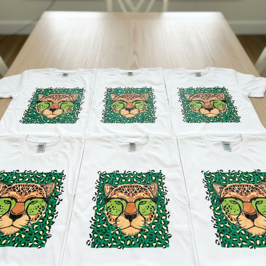 ADORABLE GREEN LEOPARD T-SHIRT