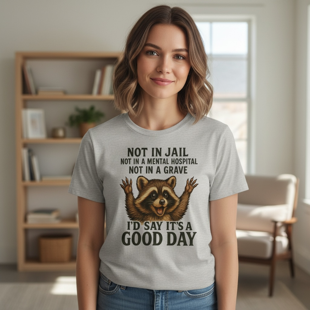 Funny "Not In Jail " T-Shirt, a perfect blend of humor and comfort!