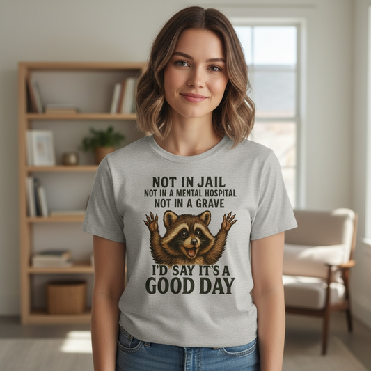 Funny "Not In Jail " T-Shirt, a perfect blend of humor and comfort!