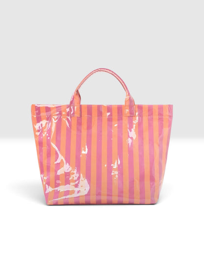 VERTICAL STRIPED TOTE BAG