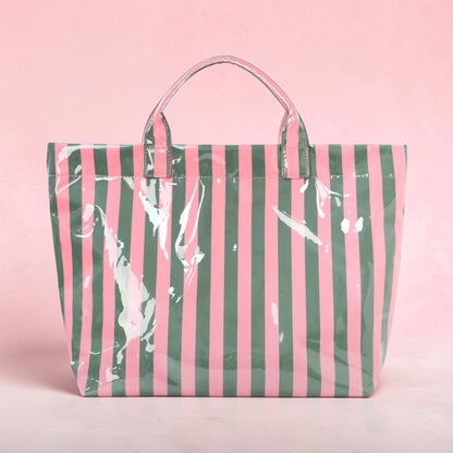 VERTICAL STRIPED TOTE BAG