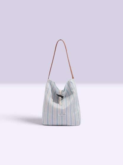 ADORABLE VERTICAL STRIPED TOTE BAG