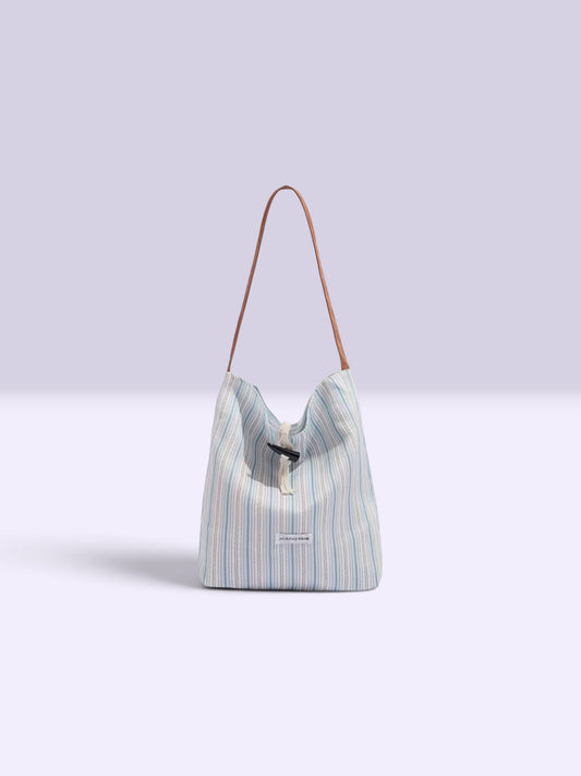 ADORABLE VERTICAL STRIPED TOTE BAG