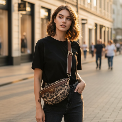 LEOPARD PRINT CROSSBODY BAG