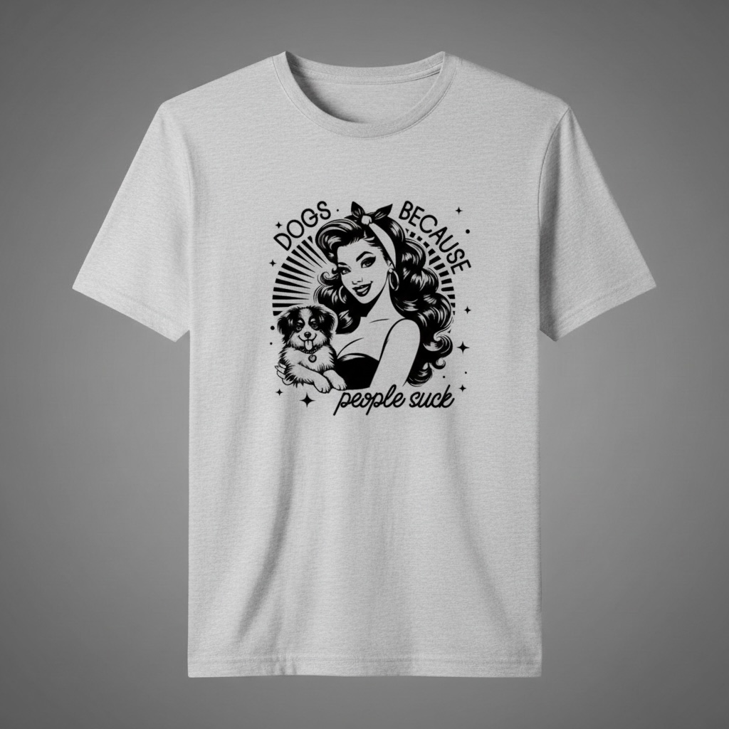"DOGS BECAUSE PEOPLE SUCK!" T-SHIRT