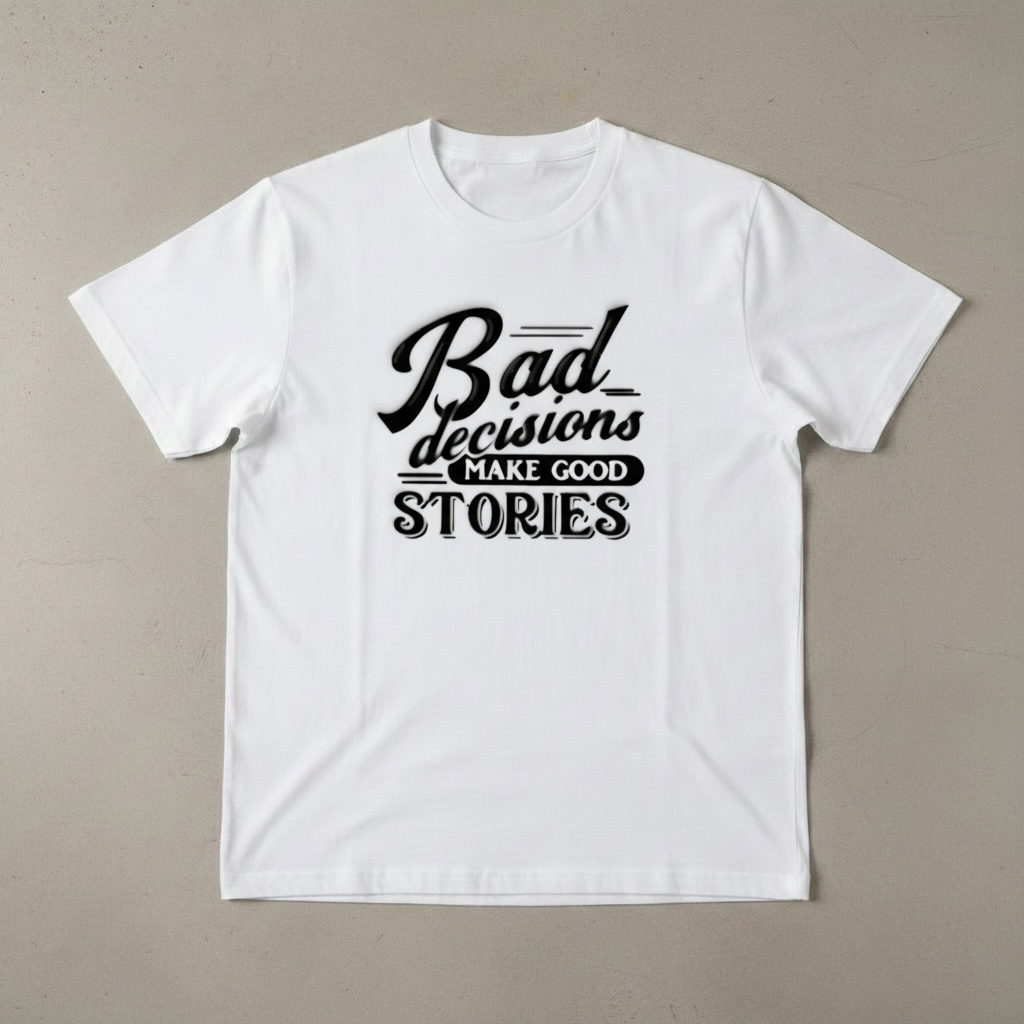 "BAD DECISIONS MAKE GOOD STORIES" T-SHIRT