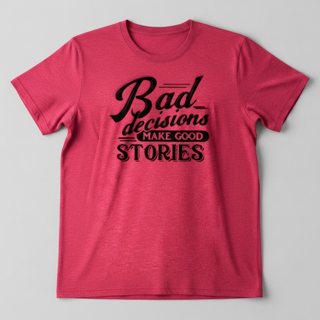 "BAD DECISIONS MAKE GOOD STORIES" T-SHIRT