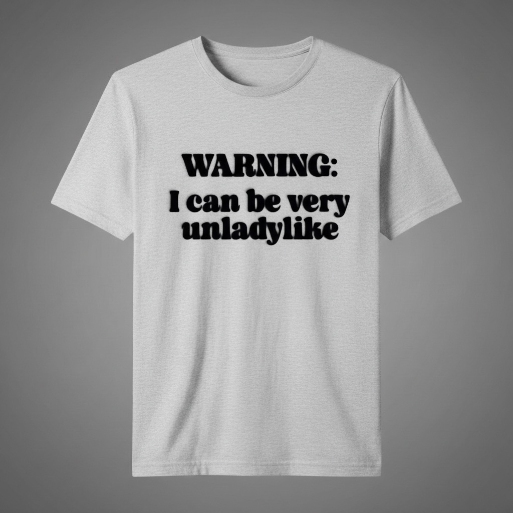 "WARNING I CAN BE VERY UNLADYLIKE" T-SHIRT