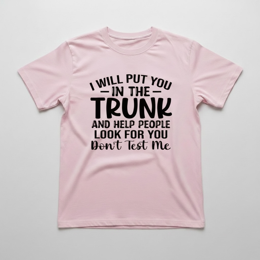 "I WILL PUT YOU IN A TRUNK " T-SHIRT
