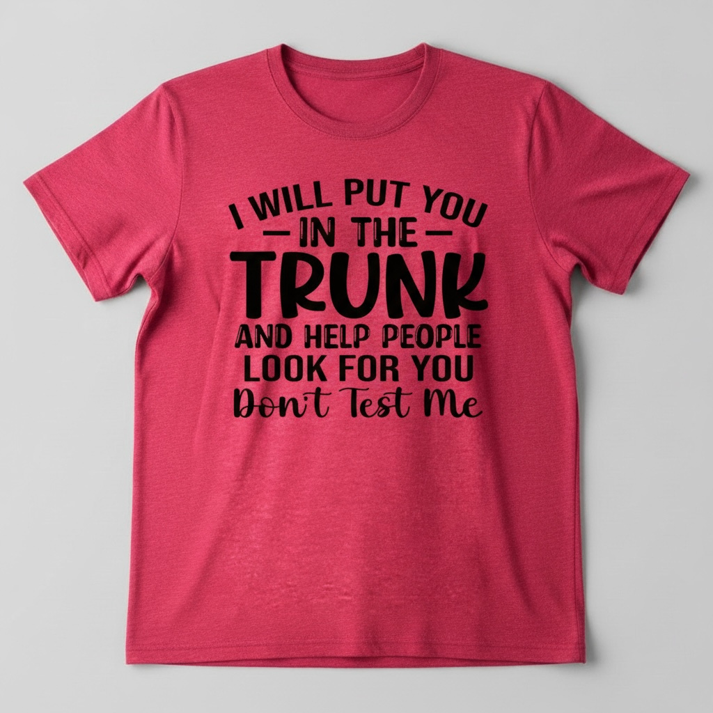 "I WILL PUT YOU IN A TRUNK " T-SHIRT