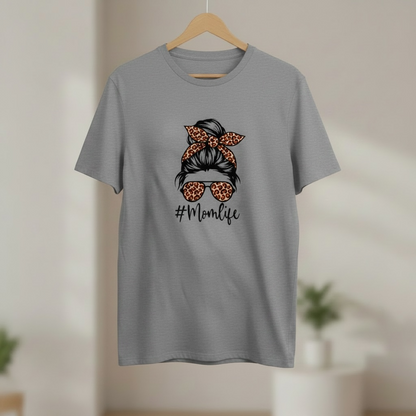 MomLife Graphic T-Shirt – Leopard Print Bow and Sunglasses