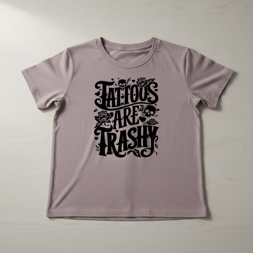 "TATTOO'S ARE TRASHY" T-SHIRT