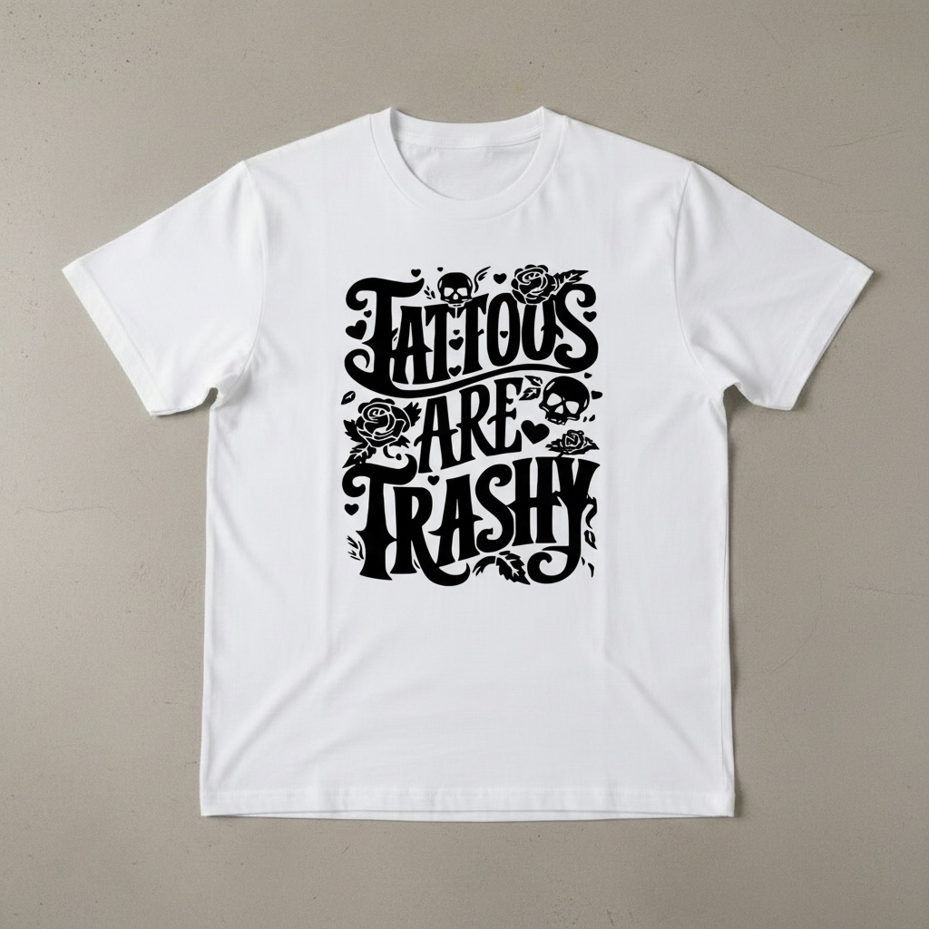 "TATTOO'S ARE TRASHY" T-SHIRT