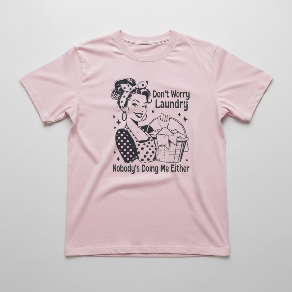 "DON'T WORRY LAUNDRY NOBODY'S DOING ME EITHER" T-SHIRT