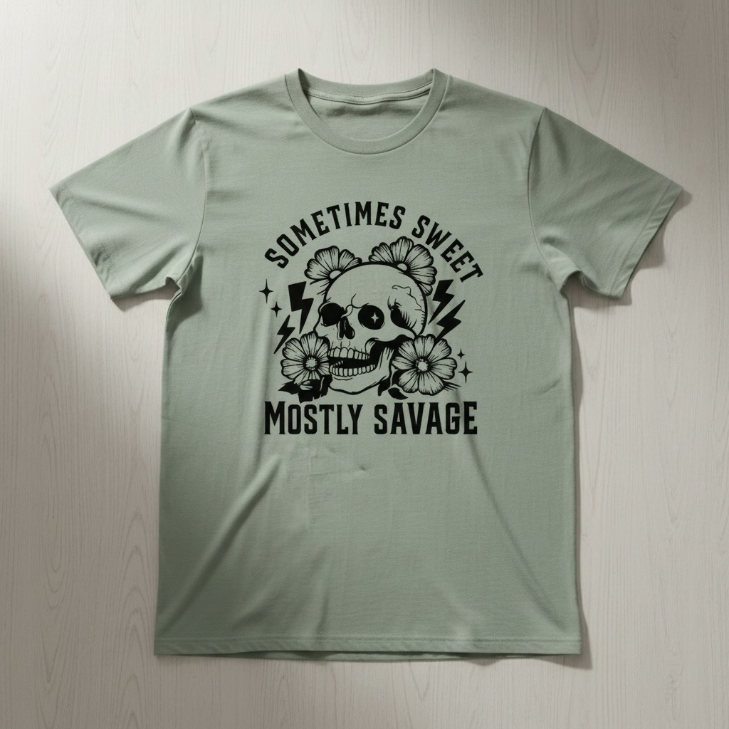 "SOMETIMES SWEET, MOSTLY SAVAGE" T-SHIRT