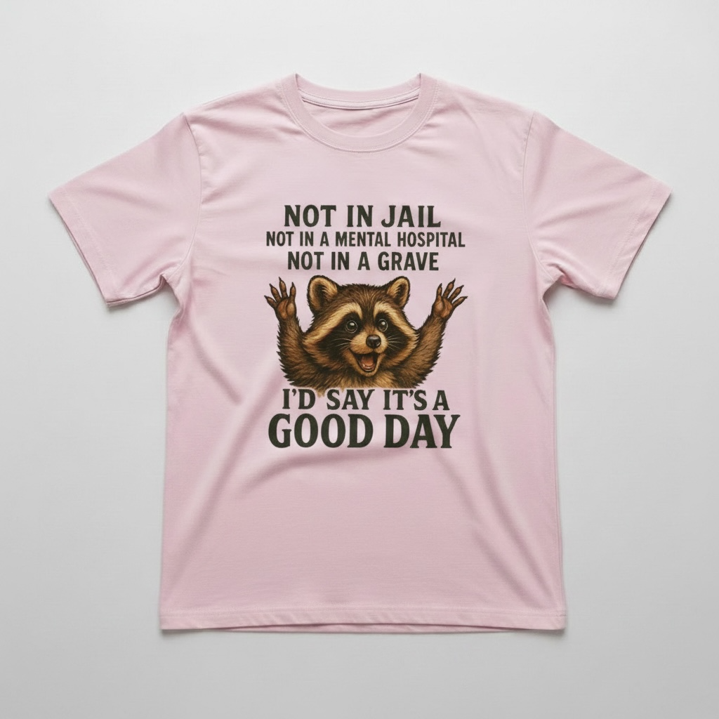 Funny "Not In Jail " T-Shirt, a perfect blend of humor and comfort!