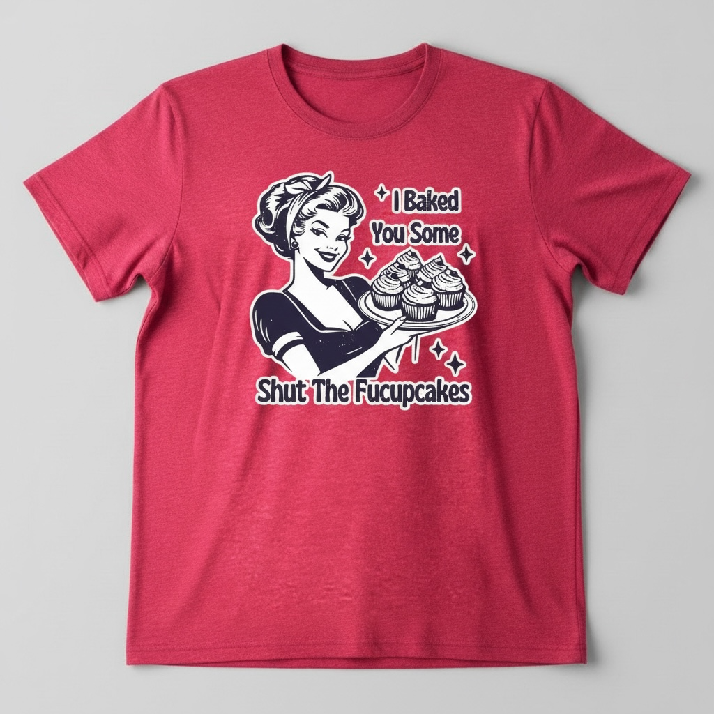 DELICIOUSLY SASSY "I BAKED YOU SOME SHUT THE FUCKUPCAKES" T-SHIRT-