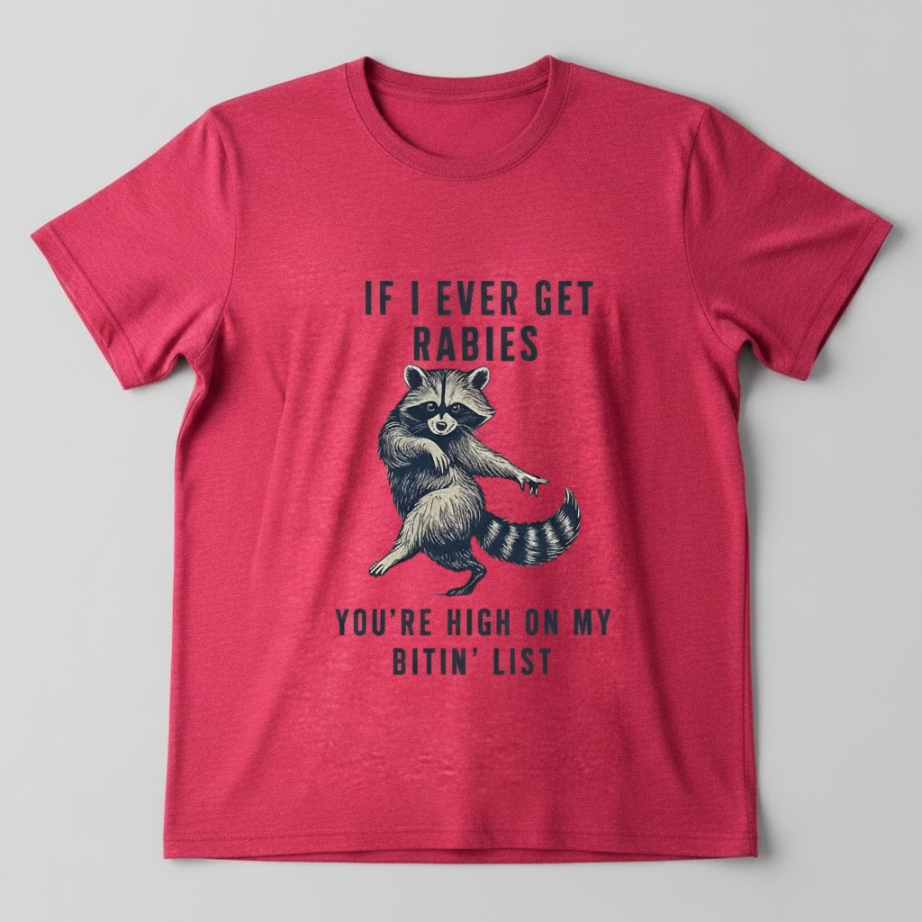 SARCASTIC "IF I EVER GET RABIES " T-SHIRT