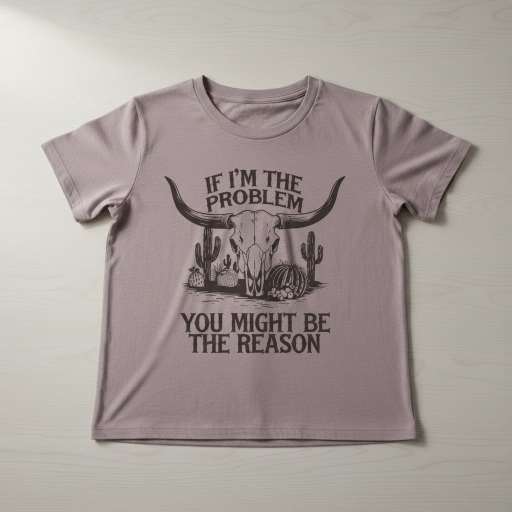 "IF I'M THE PROBLEM YOU MIGHT BE THE REASON" T-SHIRT