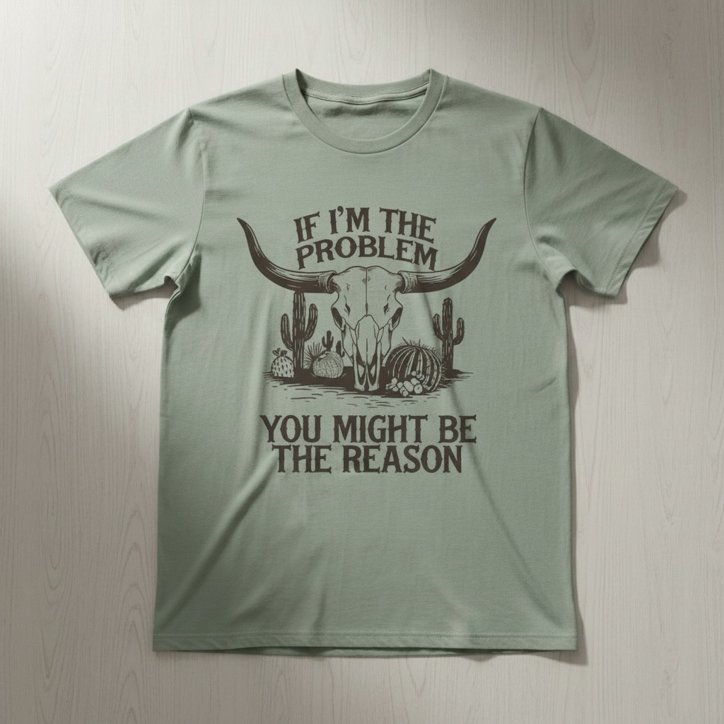 "IF I'M THE PROBLEM YOU MIGHT BE THE REASON" T-SHIRT
