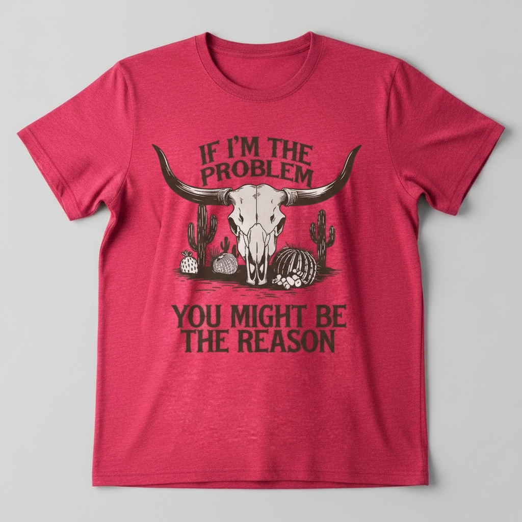 "IF I'M THE PROBLEM YOU MIGHT BE THE REASON" T-SHIRT