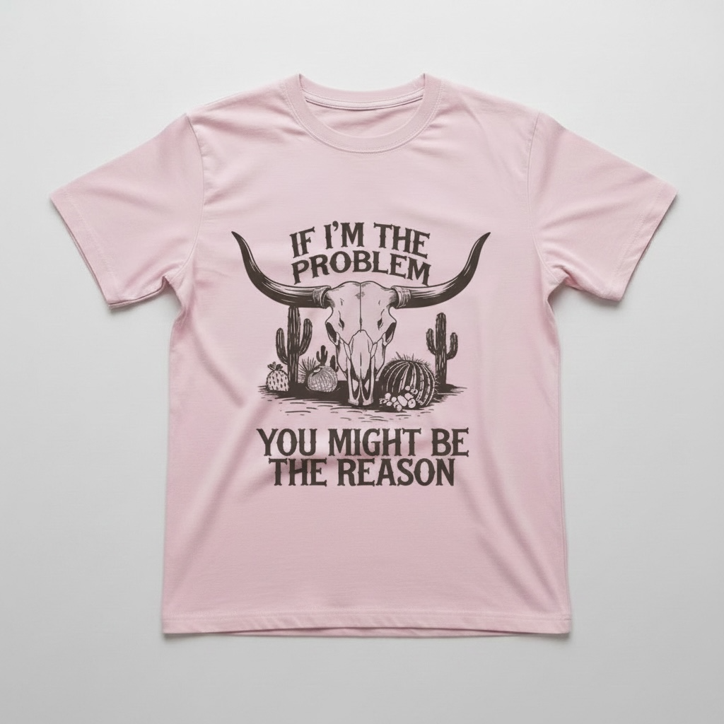 "IF I'M THE PROBLEM YOU MIGHT BE THE REASON" T-SHIRT