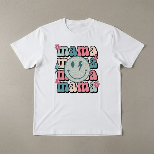 SMILEY FACE MAMA T-SHIRT