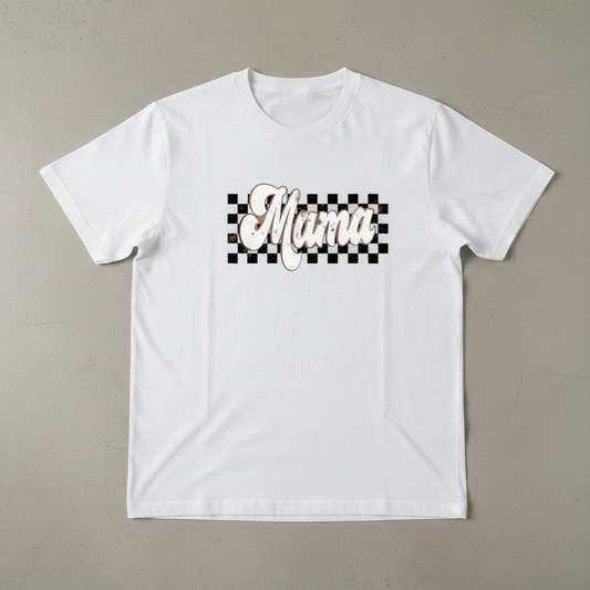 CHECKERED MAMA T-SHIRT